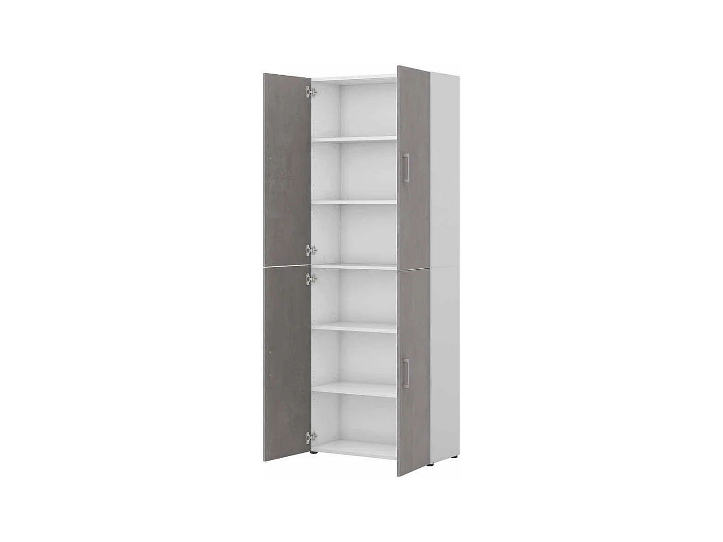 Ordnerschrank in Beton Grau Wei� 80 cm