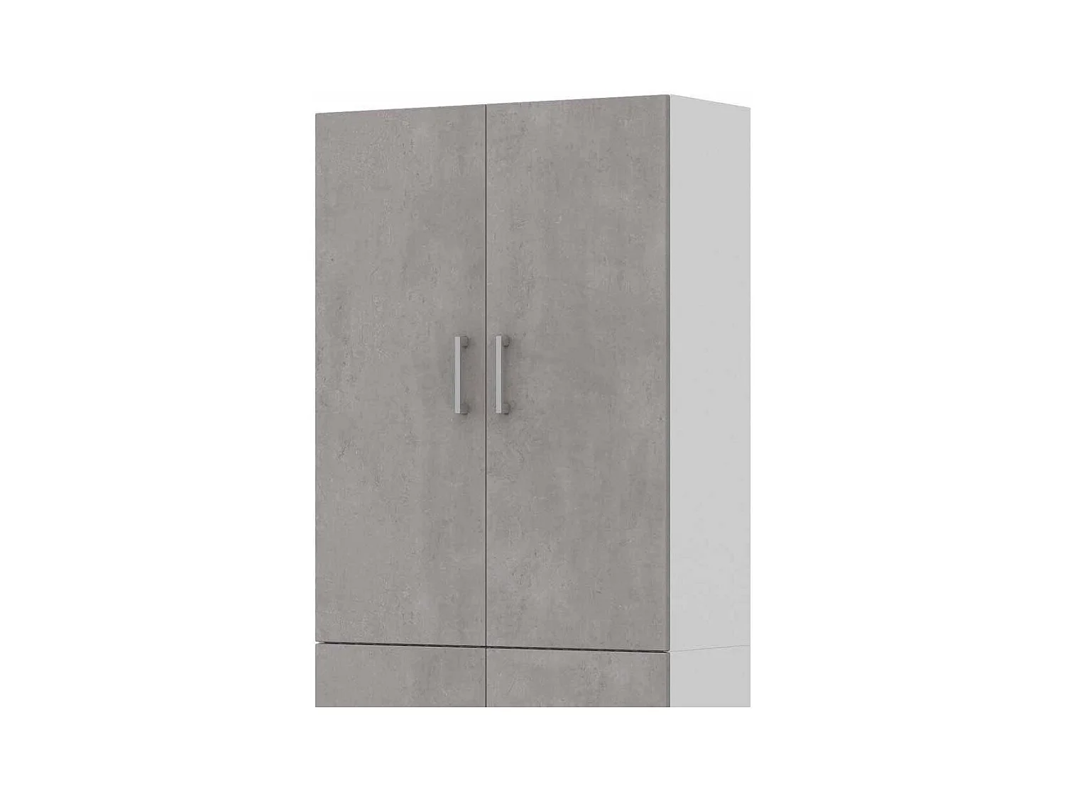 Ordnerschrank in Beton Grau Wei� 80 cm