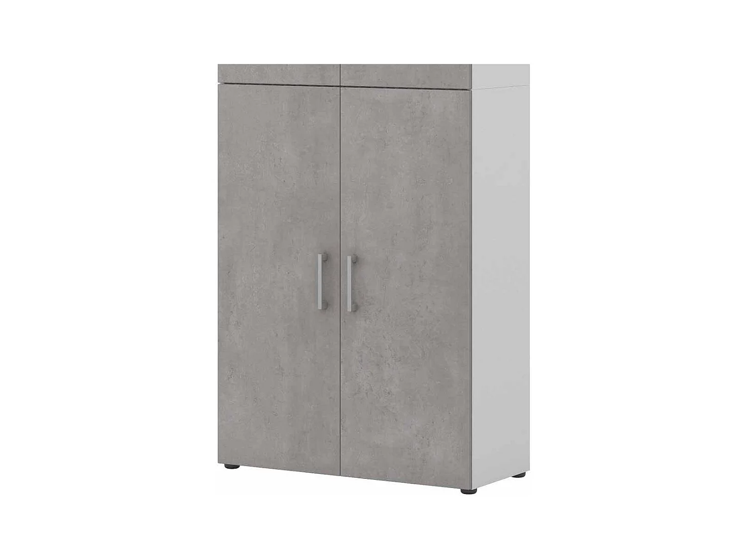 Ordnerschrank in Beton Grau Wei� 80 cm