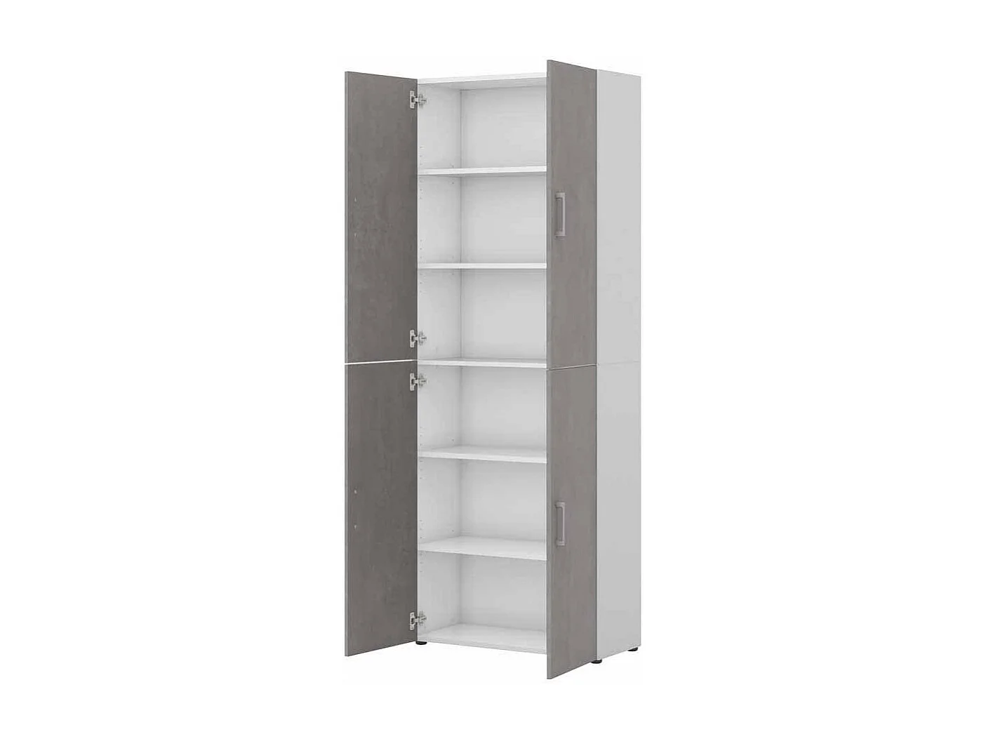Ordnerschrank in Beton Grau Wei� 80 cm