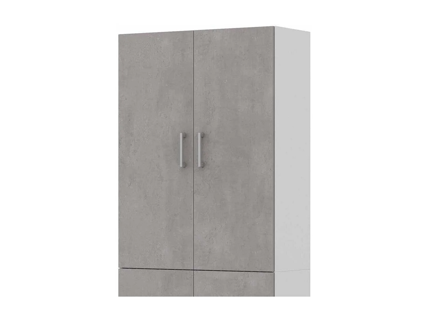 Ordnerschrank in Beton Grau Wei� 80 cm