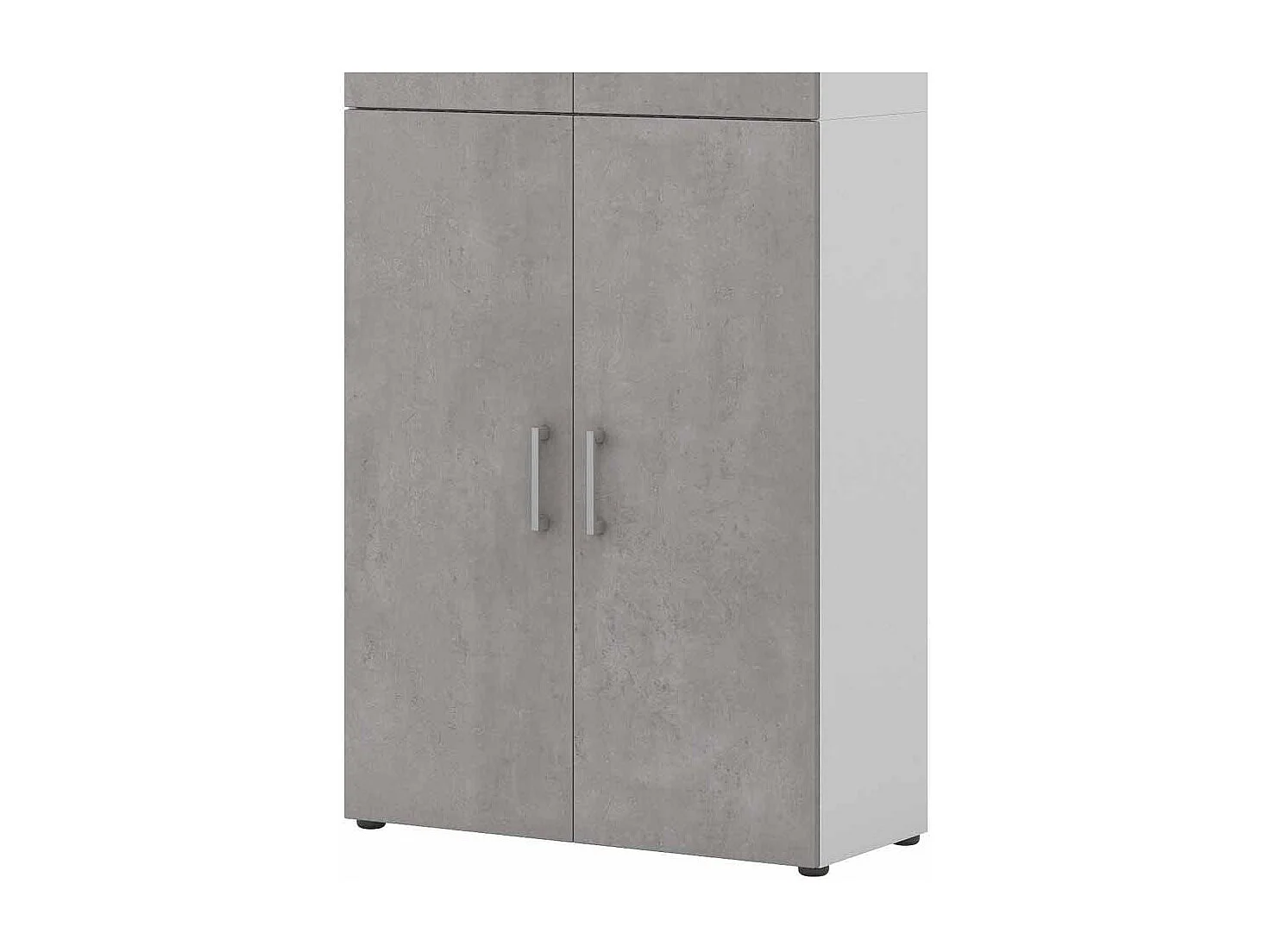 Ordnerschrank in Beton Grau Wei� 80 cm