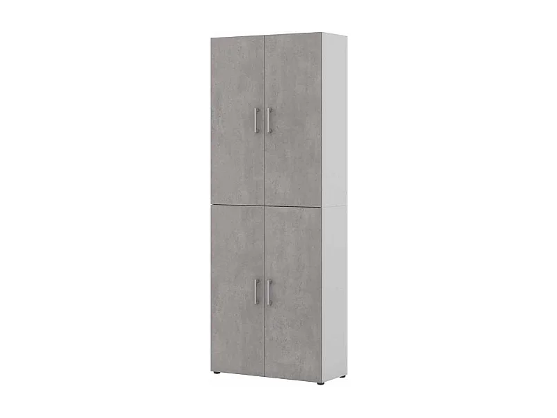 Ordnerschrank in Beton Grau Wei� 80 cm