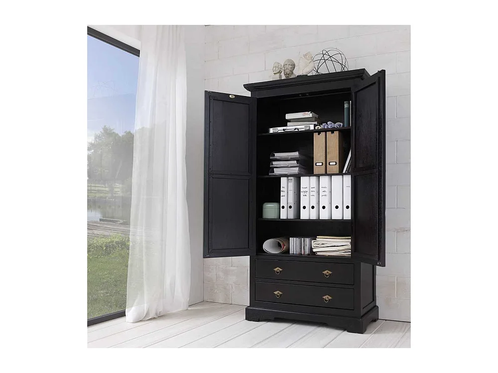 Büroschrank in Braun Antik Finish