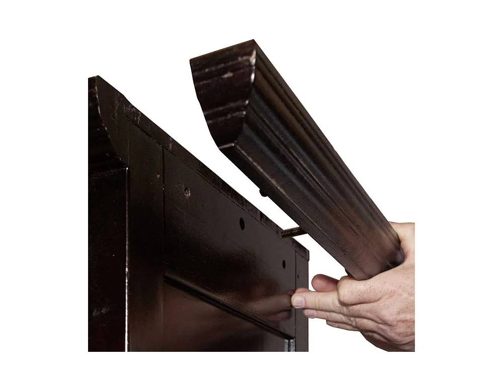 Büroschrank in Braun Antik Finish