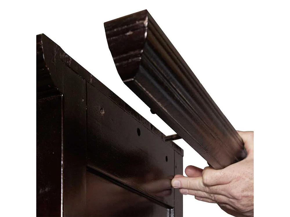 Büroschrank in Braun Antik Finish