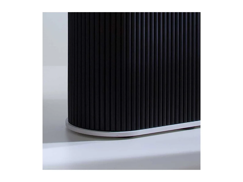 Aktenschrank mit Rolladen Schwarz Weiß