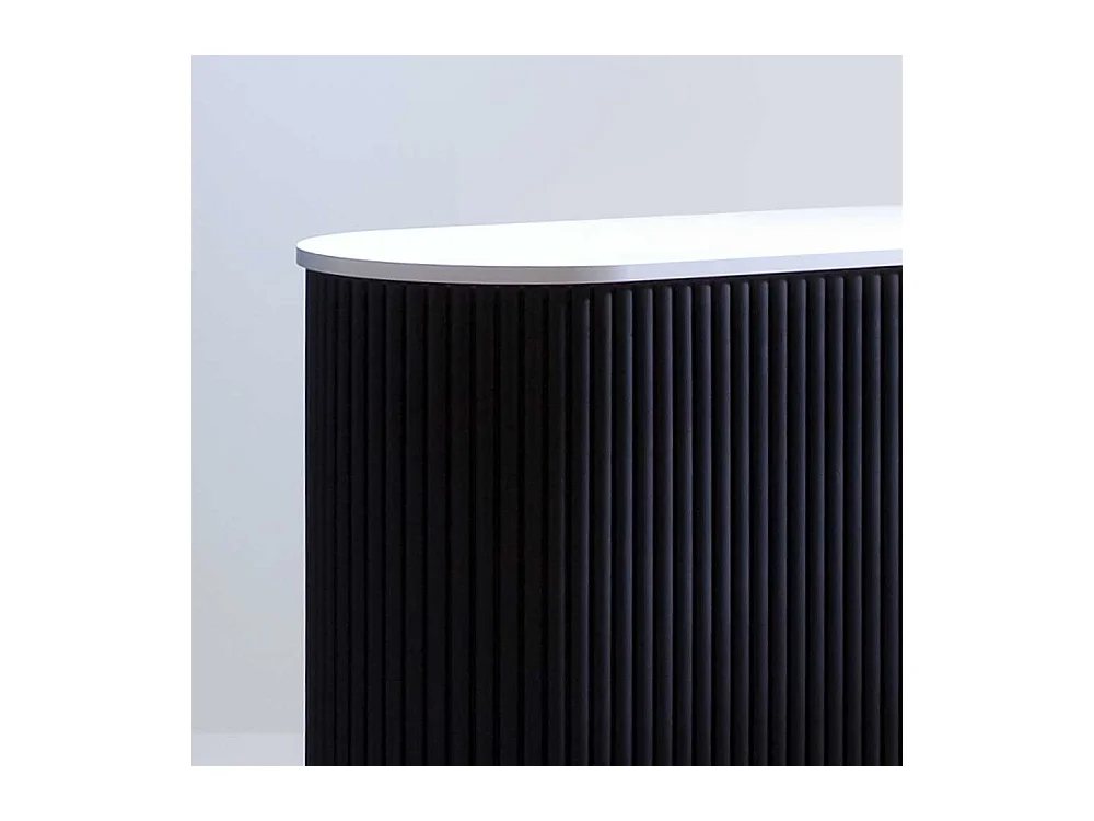 Aktenschrank mit Rolladen Schwarz Weiß