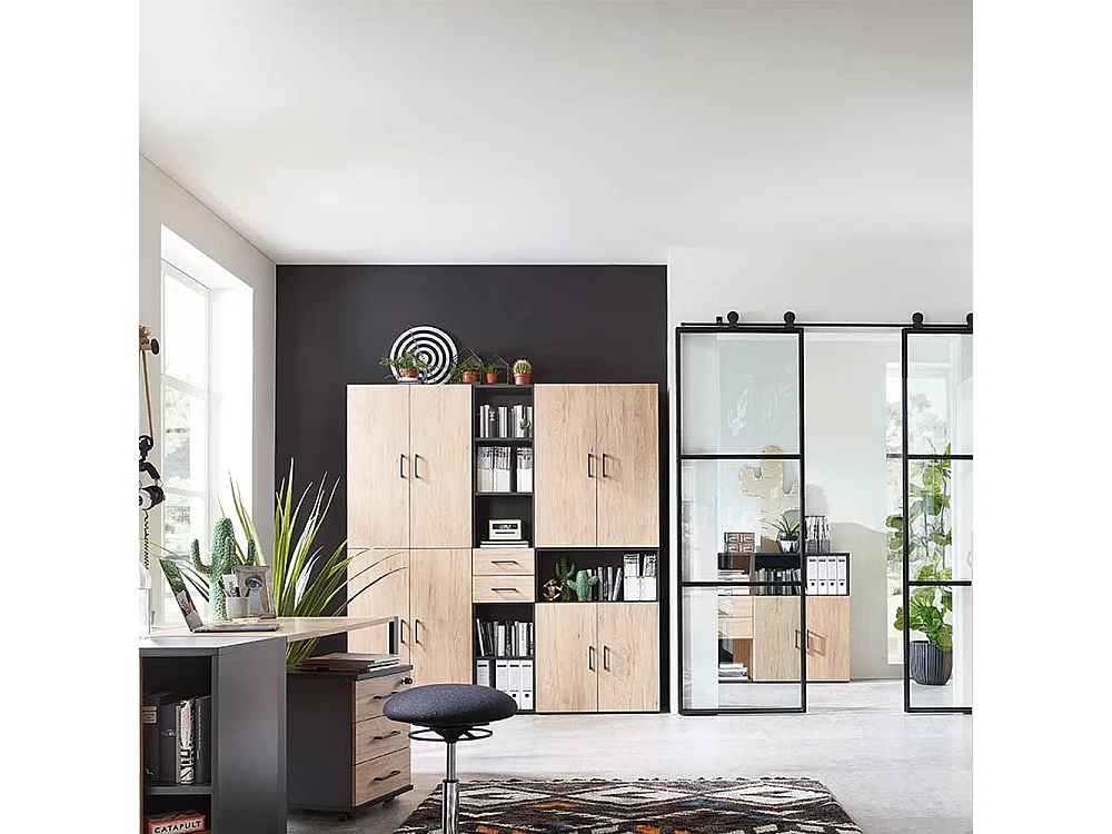 B�roschrank 213 cm hoch 2 Schubladen 4 T�ren