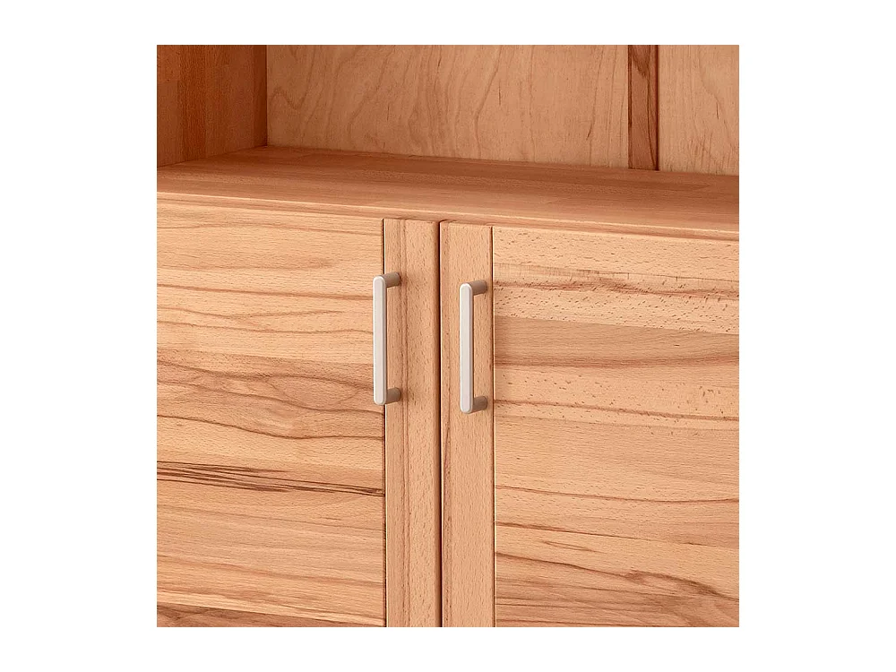 Kompakter Aktenschrank aus Kernbuche und Buche Massivholz geölt