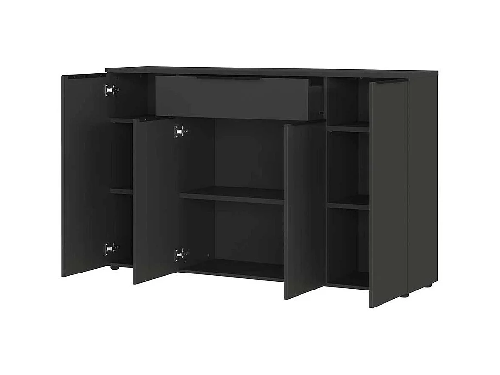 Sideboard Kommode in Dunkelgrau mit einer Schublade