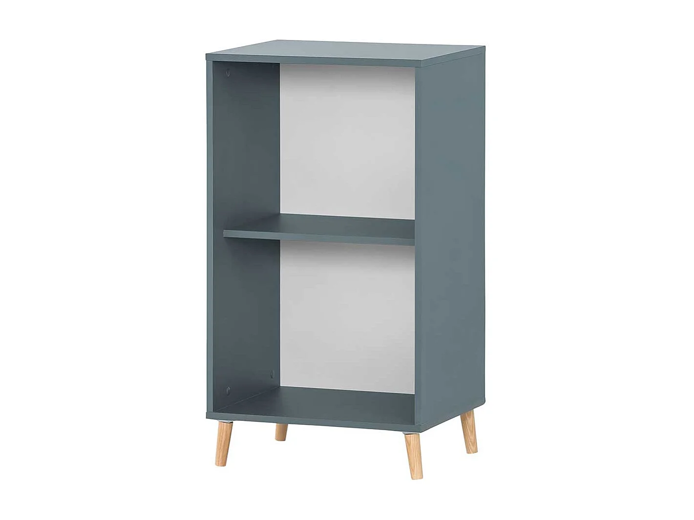 Großer Officeschrank Petrol mit herausnehmbarem Regalkreuz 185 cm hoch