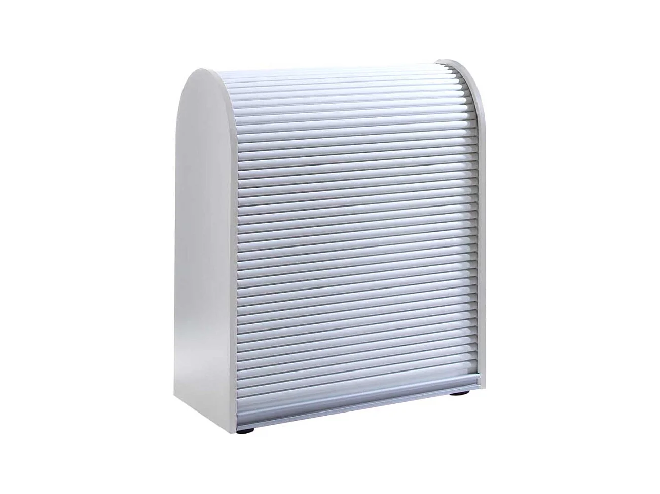 Büroschrank mit Rolladentür Weiß