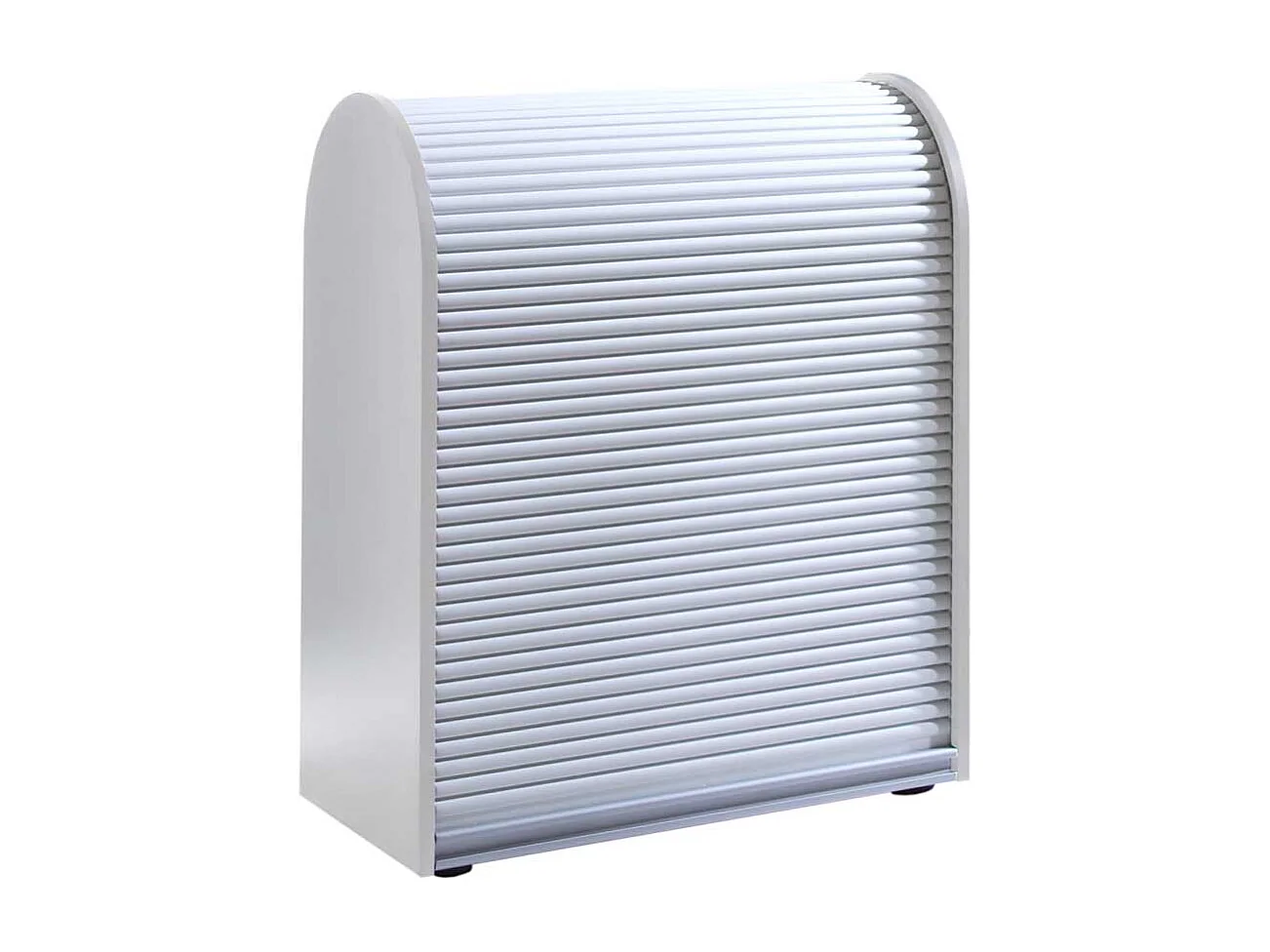 Büroschrank mit Rolladentür Weiß