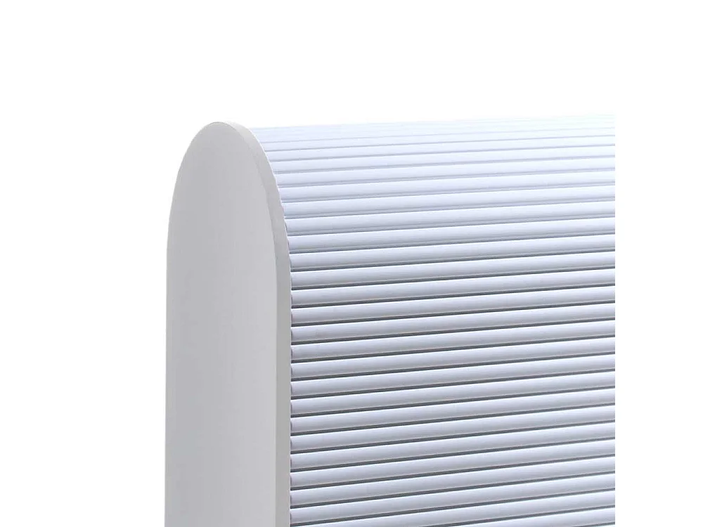 Büroschrank mit Rolladentür Weiß