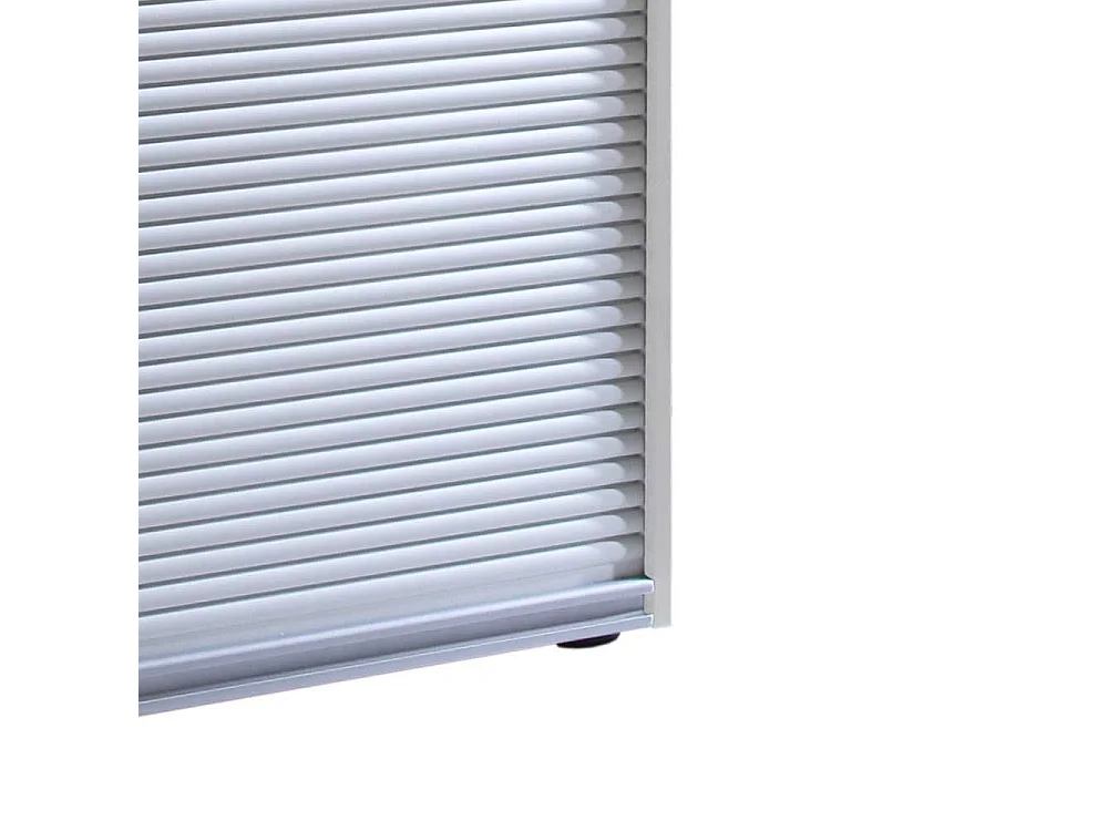 Büroschrank mit Rolladentür Weiß