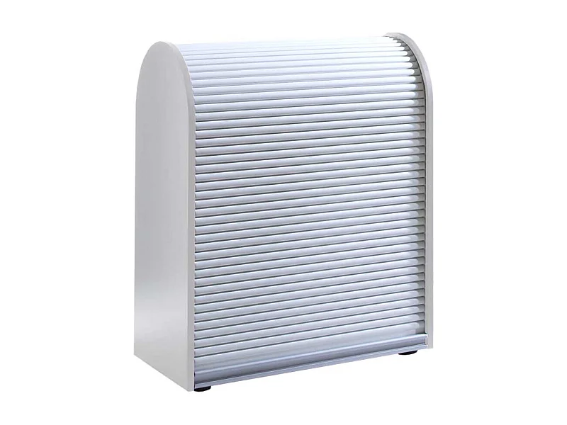 Büroschrank mit Rolladentür Weiß