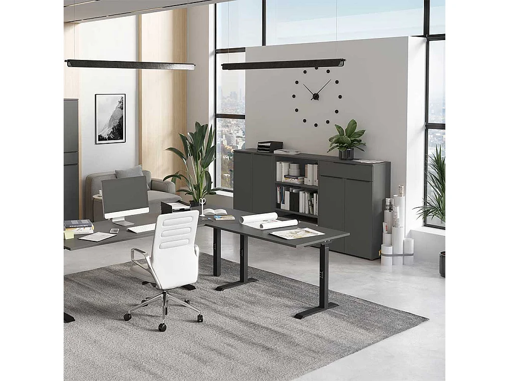 Aktenschrank Kommode mit einer Schublade und Drehtüren