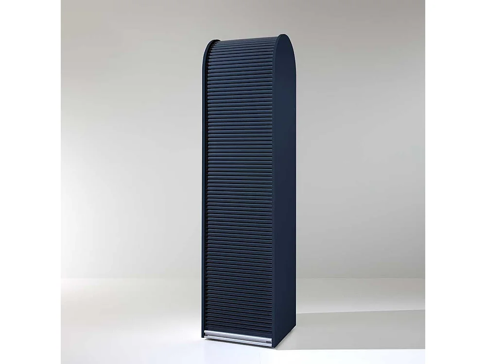 Büroschrank mit Rollo Schwarz