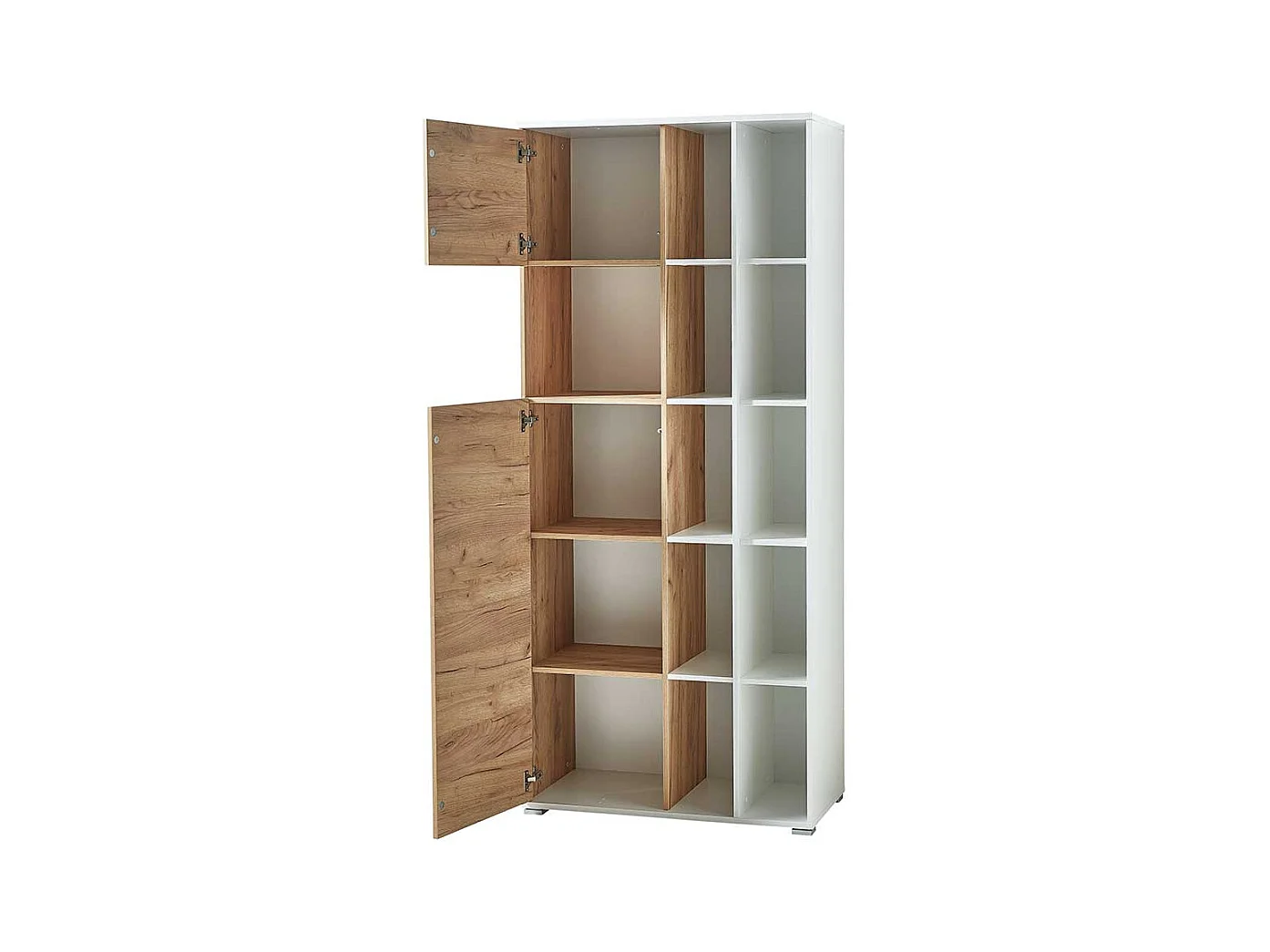 Büroschrank in Weiß und Wildeiche Dekor Made in Germany