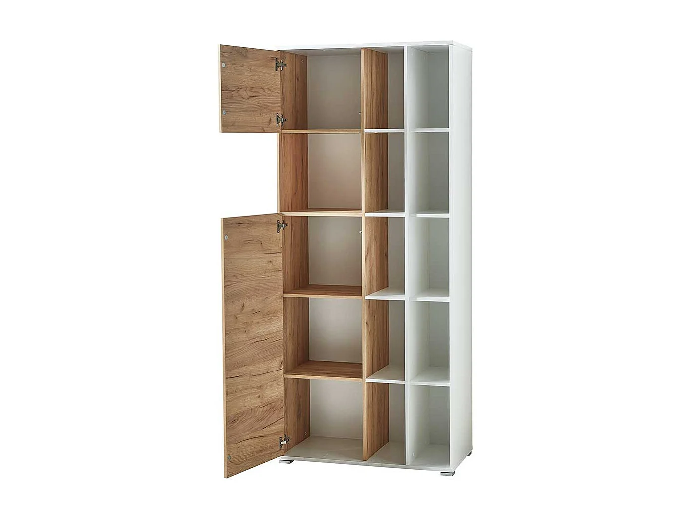 Büroschrank in Weiß und Wildeiche Dekor Made in Germany