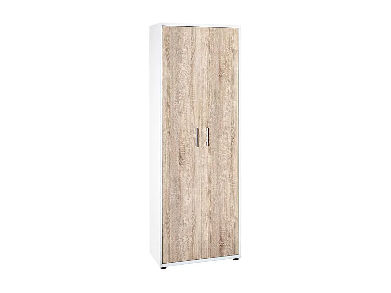 Ordnerschrank 183 cm hoch Sonoma-Eiche und Weiß