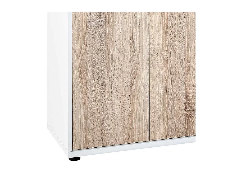 Ordnerschrank 183 cm hoch Sonoma-Eiche und Weiß