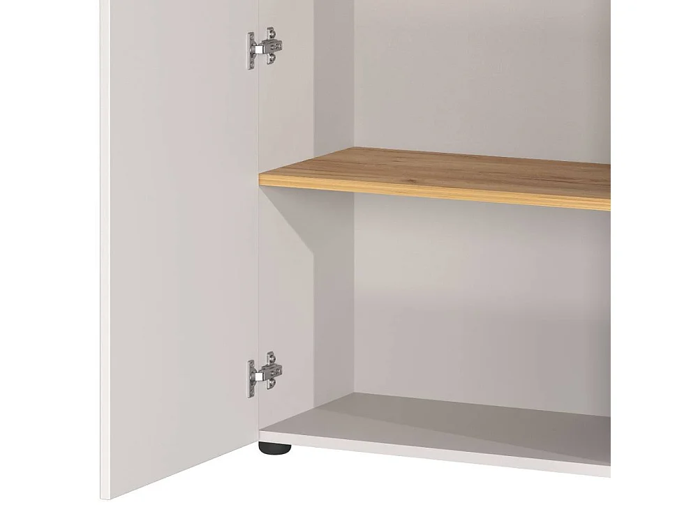 Büroschrank Schrank Büro 145 cm hoch mit drei Einlegeböden