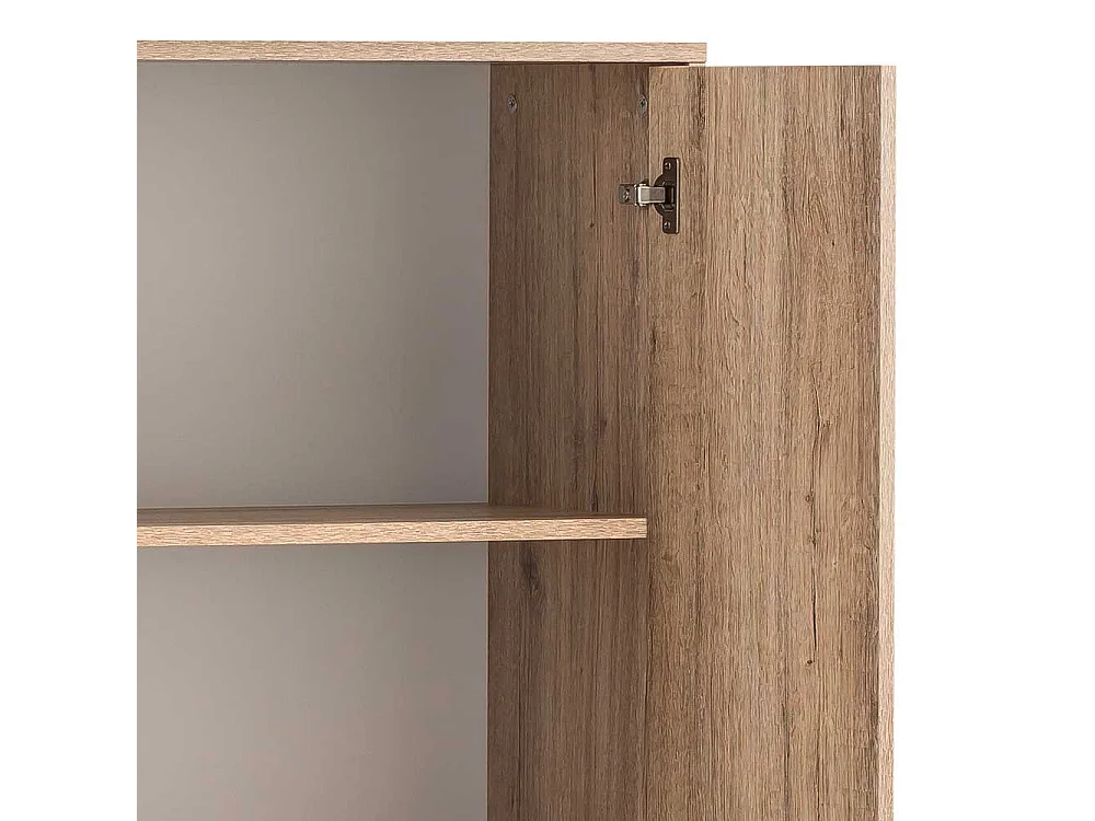 Schrank Büro Büroschrank in Wildeichefarben mit Holzwerkstoff Türen