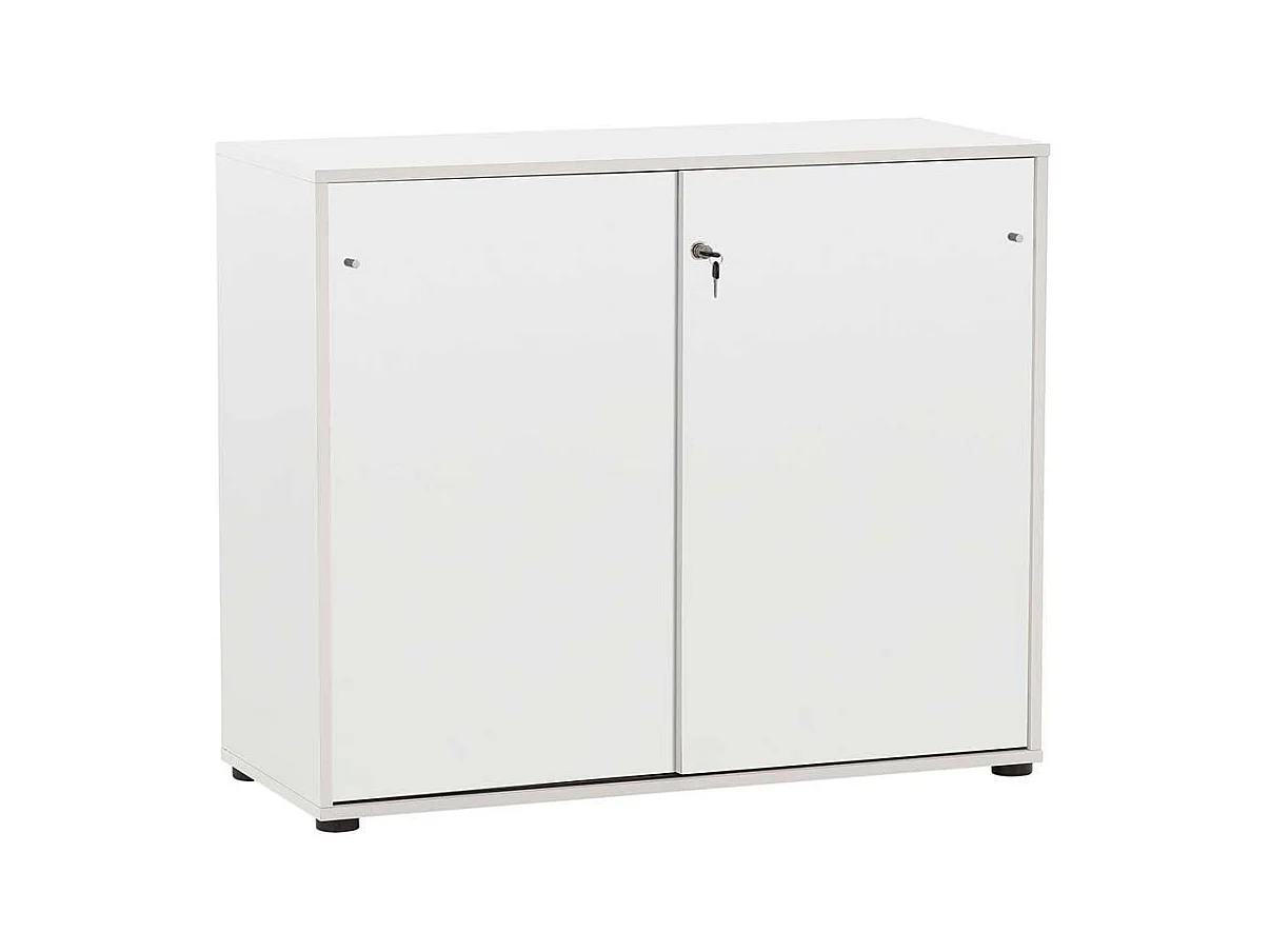 Aktenschrank Büro weiss mit Dreh- und Schiebetüren Made in Germany