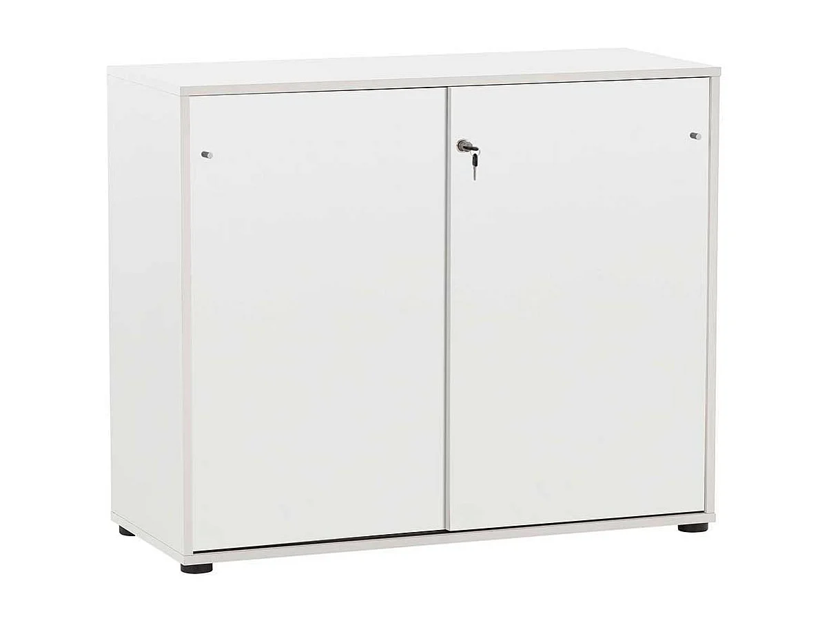 Aktenschrank Büro weiss mit Dreh- und Schiebetüren Made in Germany