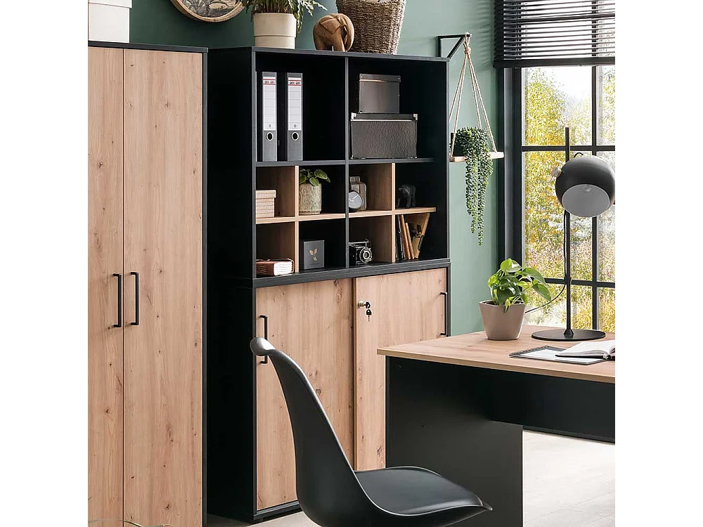Büroschrank Schrank Büro mit Schiebetüren abschließbar