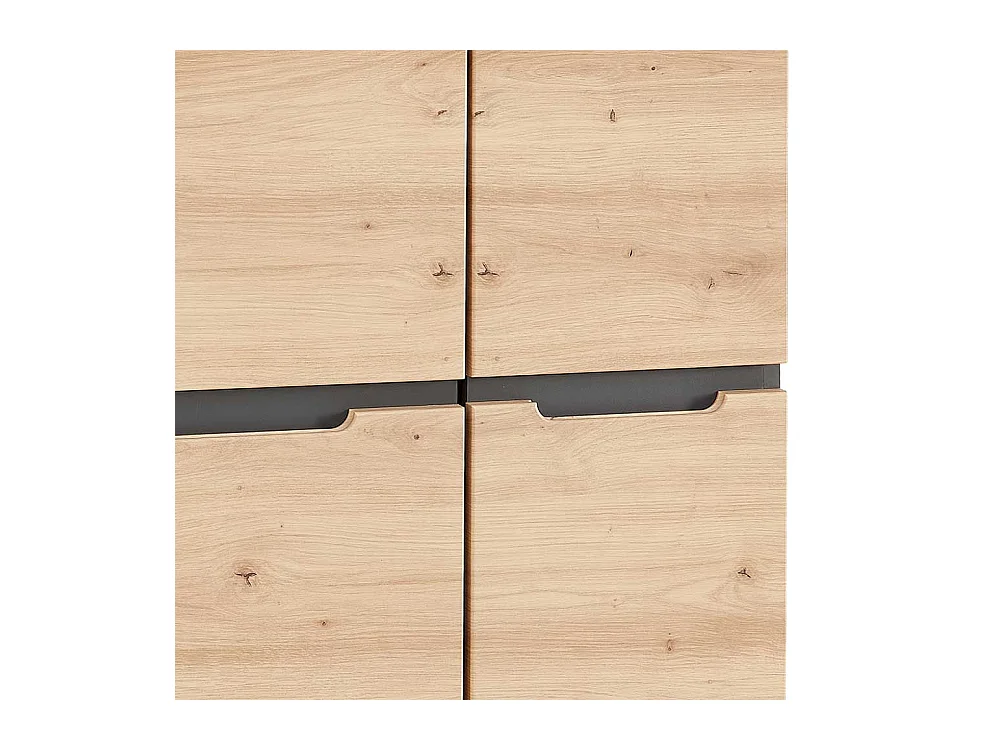 Aktenordnerschrank mit Türen in Wildeichefarben Dunkelgrau