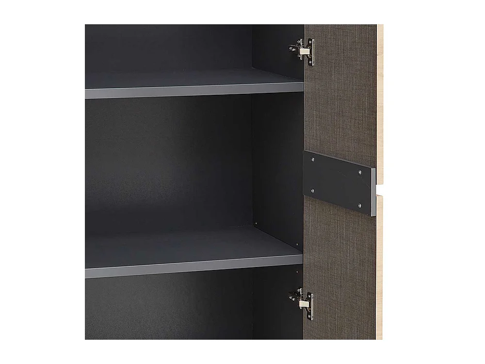 Aktenordnerschrank mit Türen in Wildeichefarben Dunkelgrau