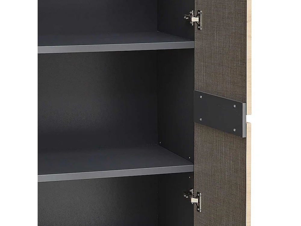 Aktenordnerschrank mit Türen in Wildeichefarben Dunkelgrau