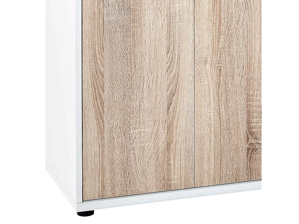 Aktenordnerschrank 111 cm hoch Sonoma Eiche und Weiß