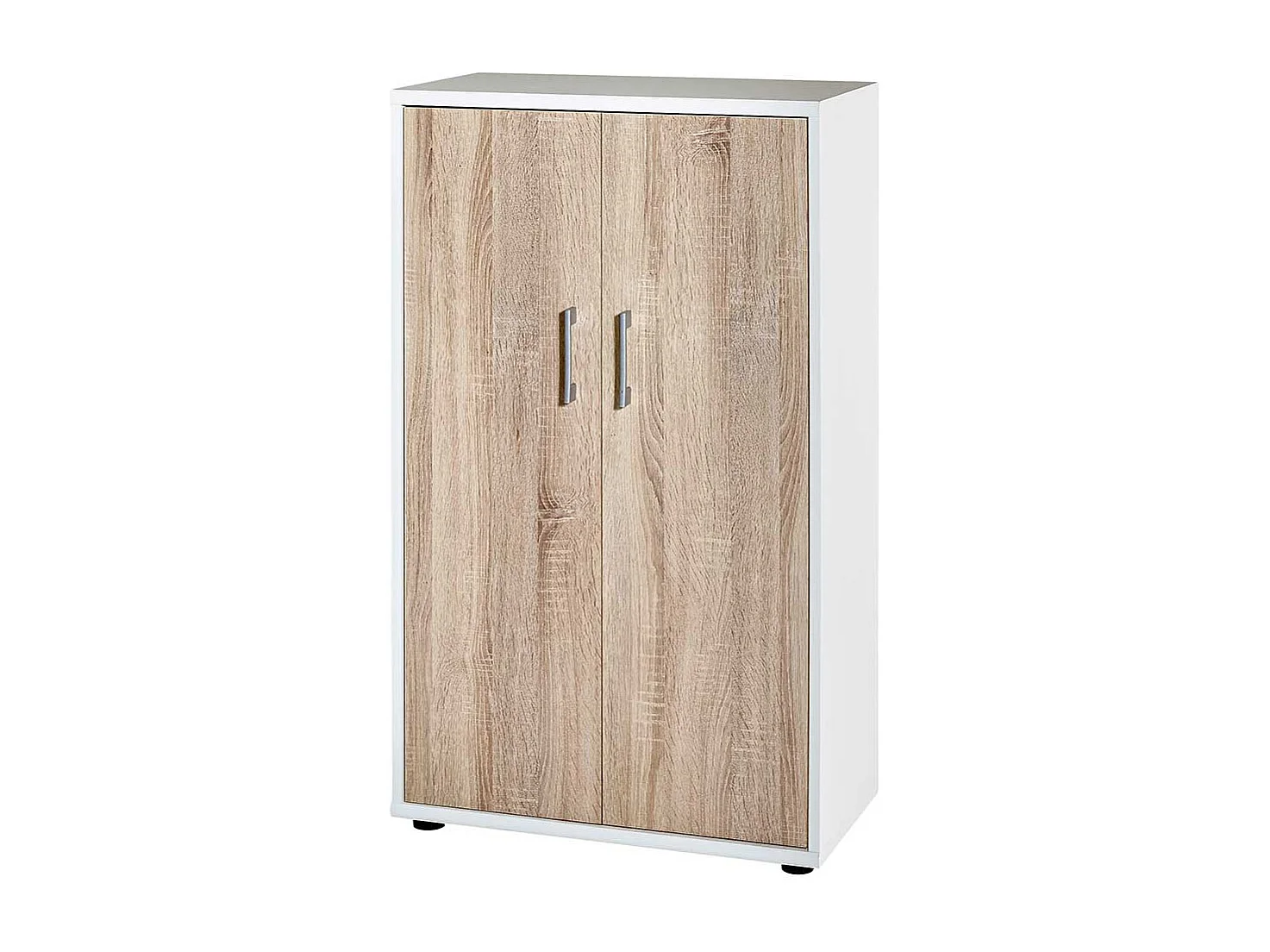 Aktenordnerschrank 111 cm hoch Sonoma Eiche und Weiß