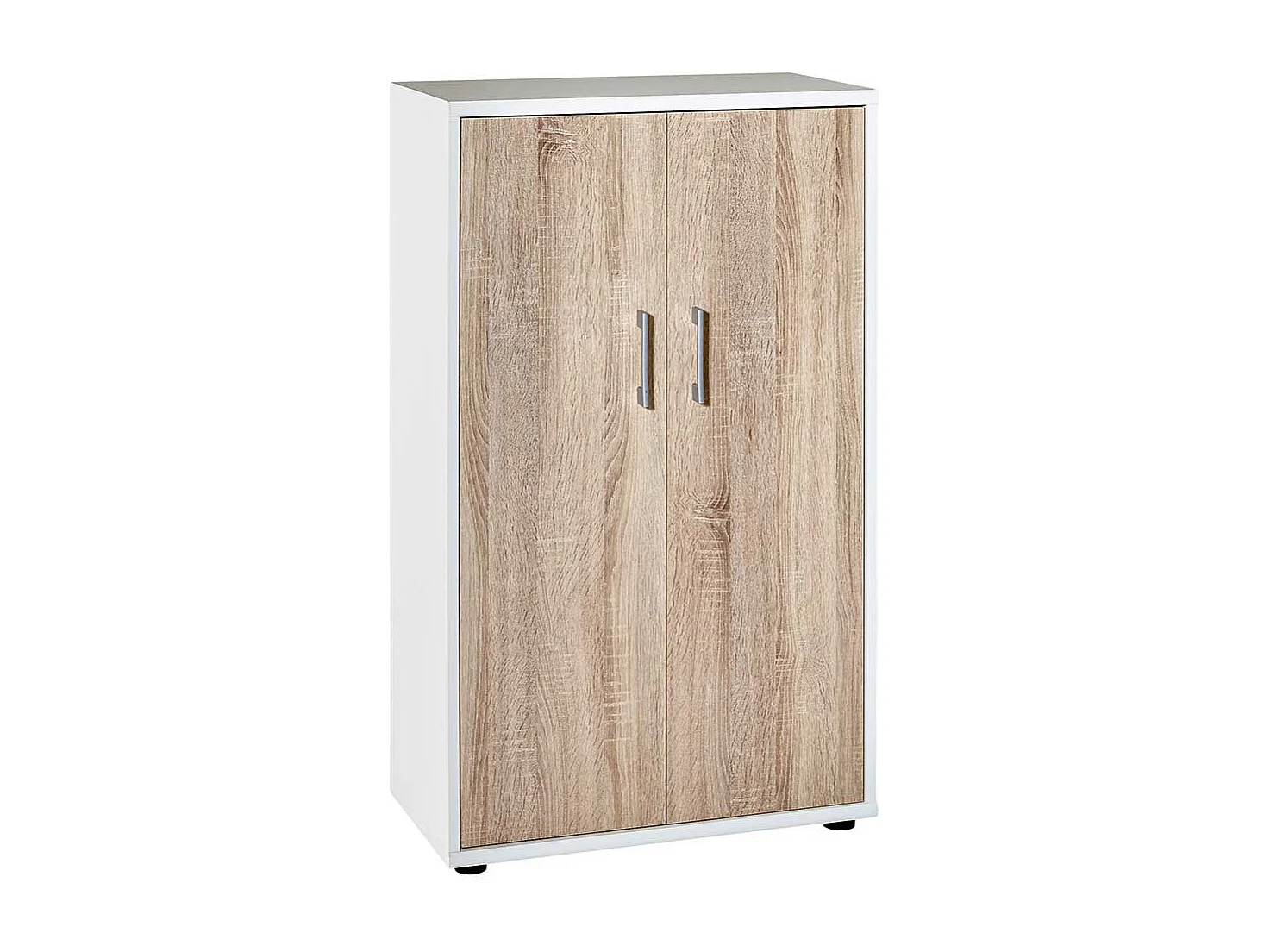 Aktenordnerschrank 111 cm hoch Sonoma Eiche und Weiß