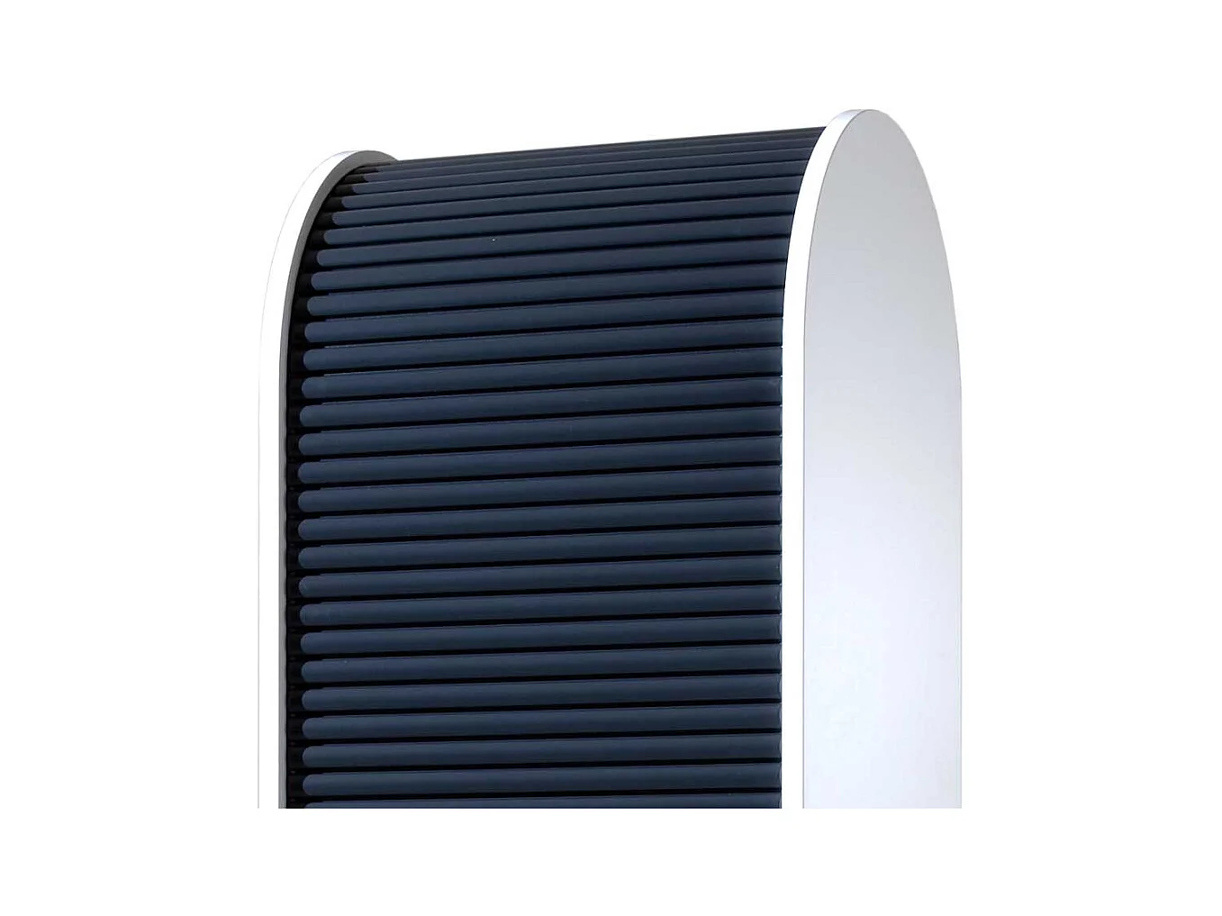 Aktenschrank mit Rollade Schwarz Weiß