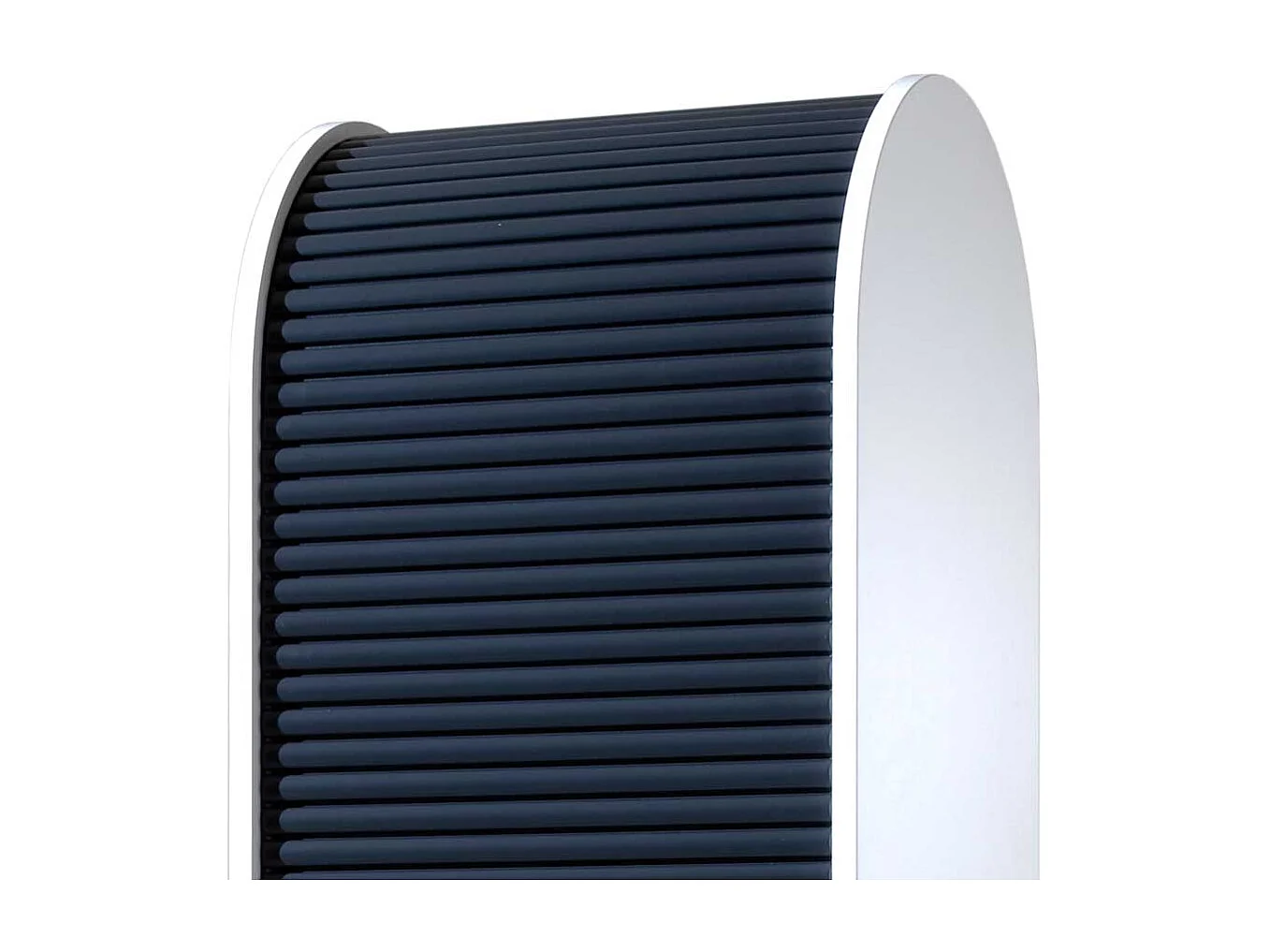 Aktenschrank mit Rollade Schwarz Weiß