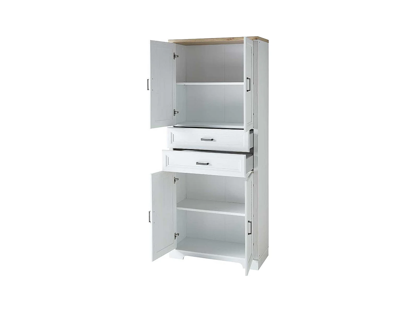 Ordner Büroschrank in Weiß Türen und Schubkästen