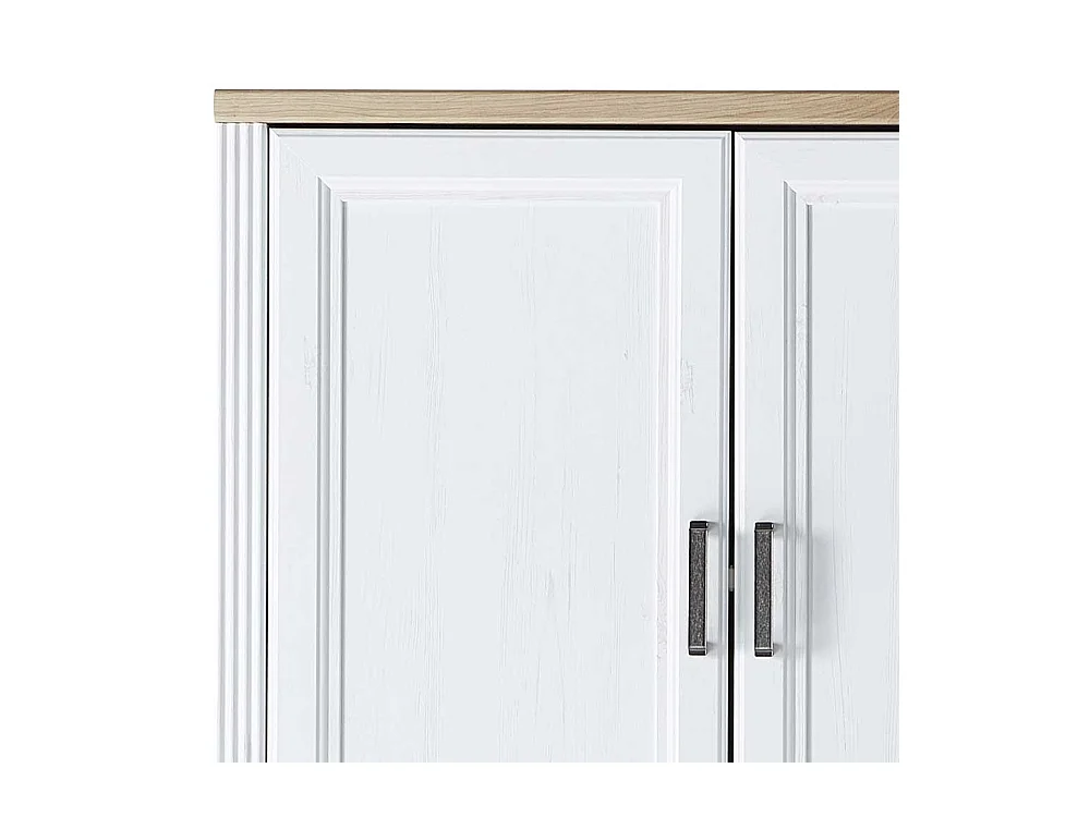 Ordner Büroschrank in Weiß Türen und Schubkästen