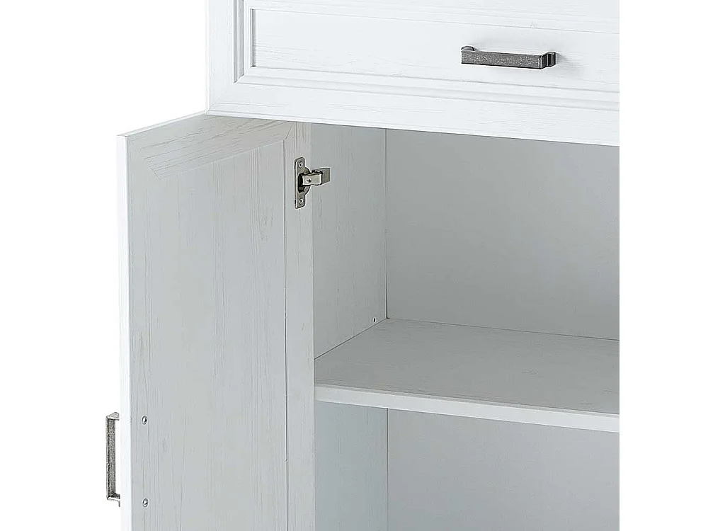 Ordner Büroschrank in Weiß Türen und Schubkästen