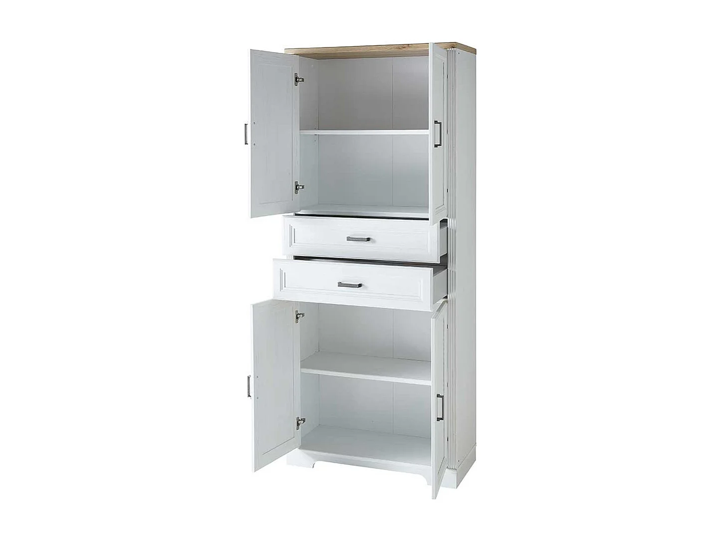 Ordner Büroschrank in Weiß Türen und Schubkästen