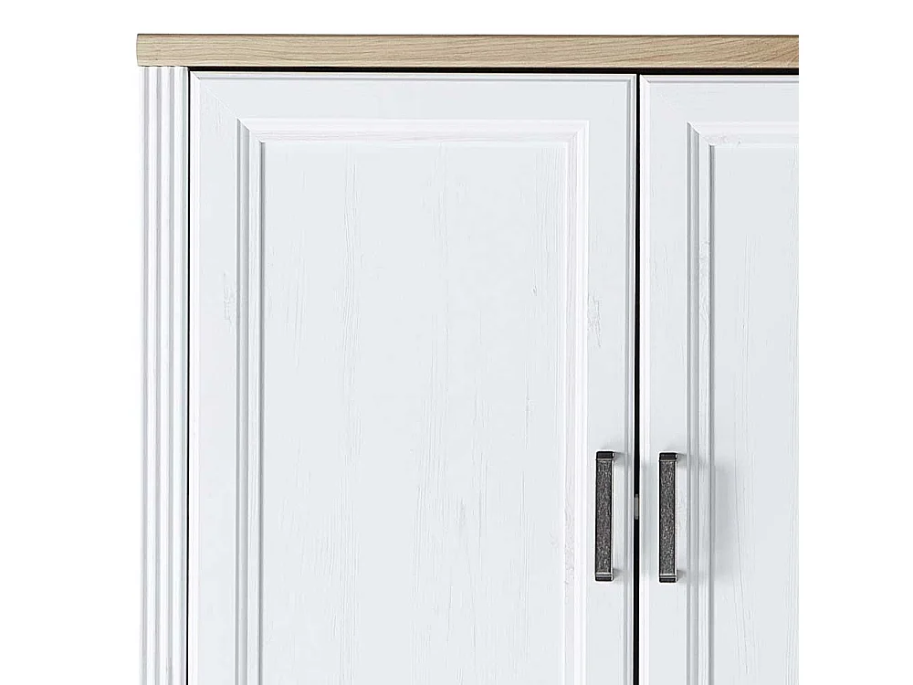 Ordner Büroschrank in Weiß Türen und Schubkästen