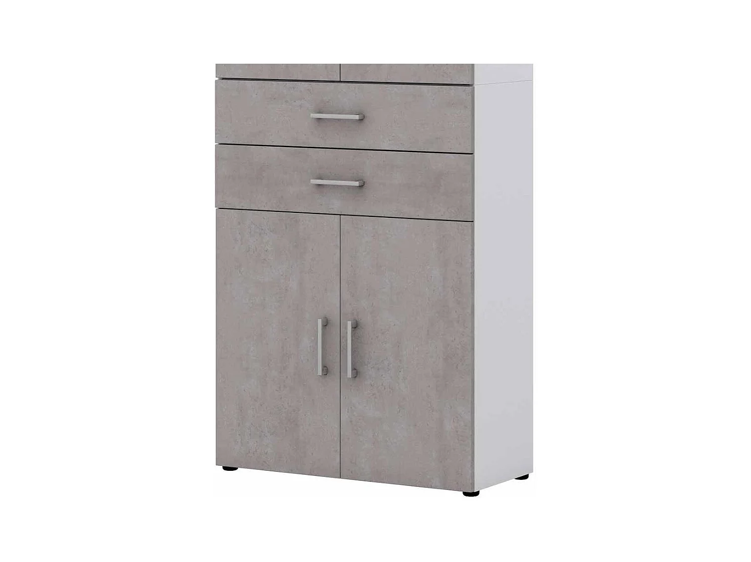 Ordnerschrank in Beton Grau Wei�