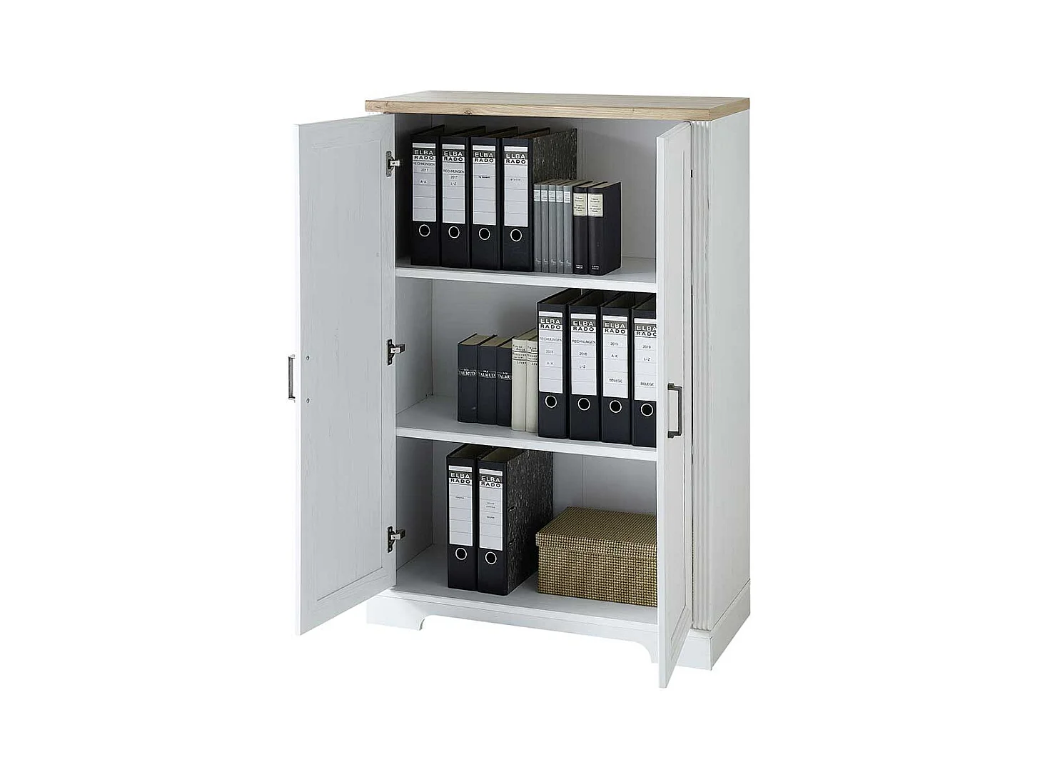 Officeschrank Landhaus mit 2 Drehtüren 86 cm breit