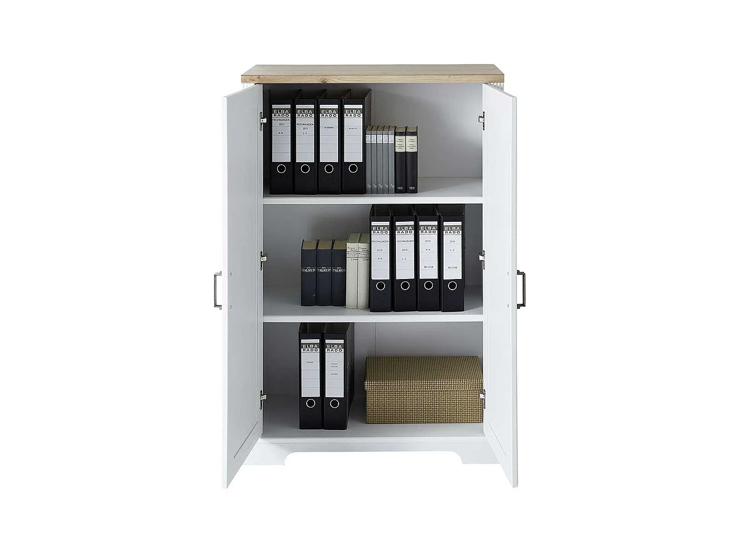 Officeschrank Landhaus mit 2 Drehtüren 86 cm breit