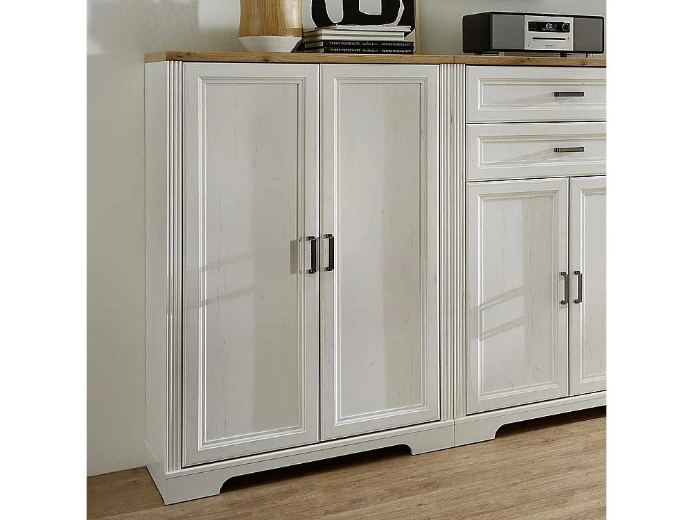 Officeschrank Landhaus mit 2 Drehtüren 86 cm breit