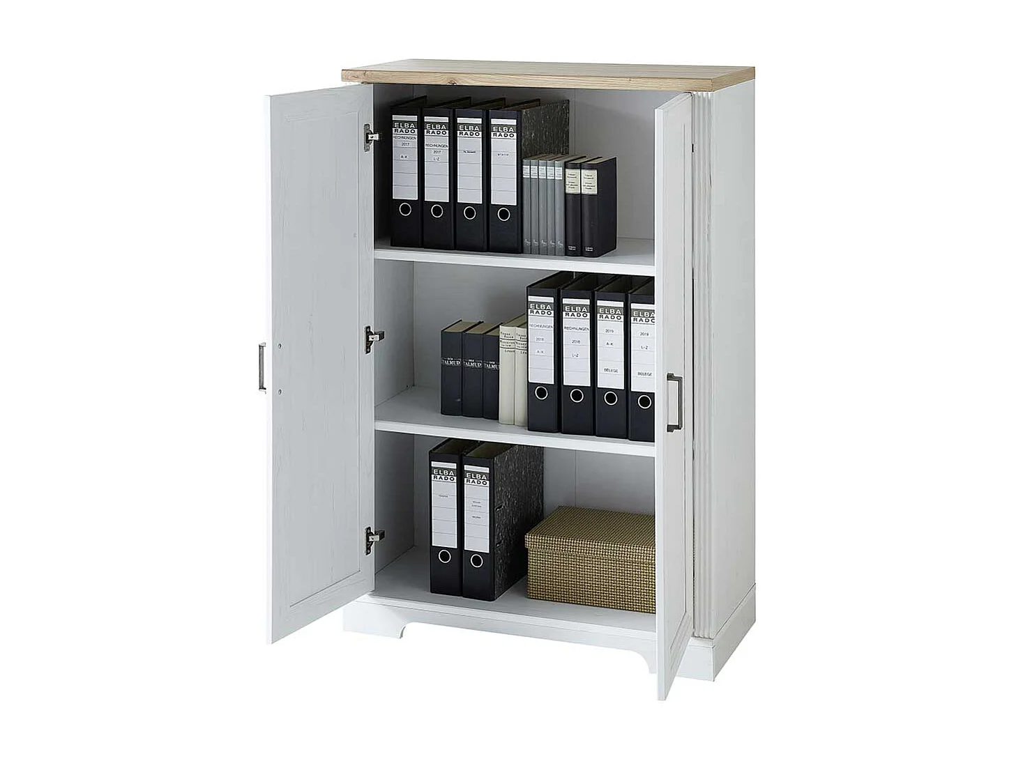 Officeschrank Landhaus mit 2 Drehtüren 86 cm breit